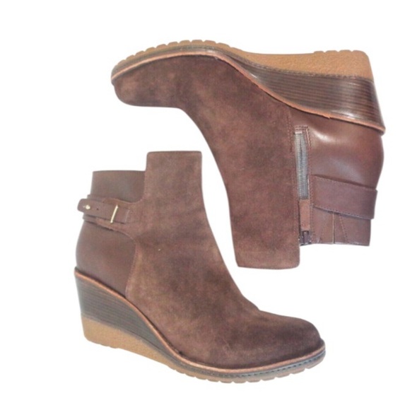 Cole Haan Brown Heeled Boots with Wedge Heel & Nike Air - Picture 3 of 6